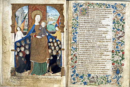 Vierge au manteau, Escritel de la confrerie Notre-Dame du Puy d’Amiens, Amiens, vers 1490-1491 (c) Societe des Antiquaires de Picardie