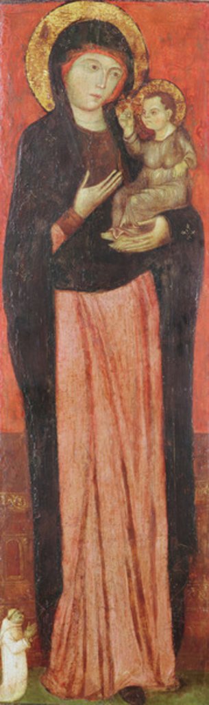 Virgin and Child with a Donor (oil on panel)