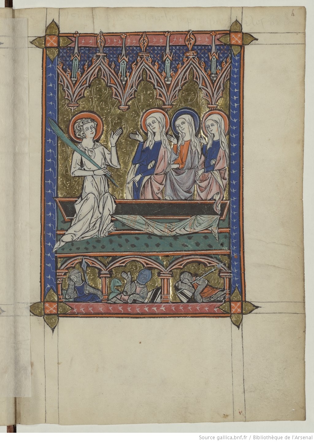 1311, La somme le Roi, ecrite par Lambert le petit Résurrection Gallica Bibliotheque de l'Arsenal, Ms 6329, f4r