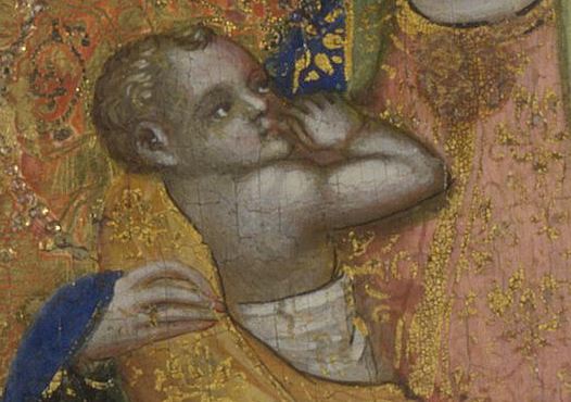 1366-70, Lorenzo Veneziano National Gallery Londres detail enfant