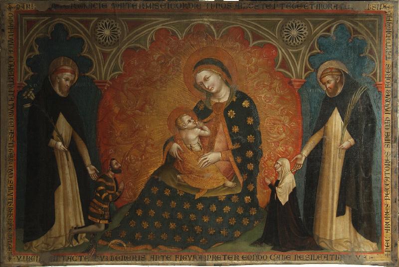 1370 Lorenzo Venaziano San Domenico e San Pietro martire Cangrande II della Scala ed Elisabetta di Baviera ouTaddea di Carrara Santa Anastasia Verone