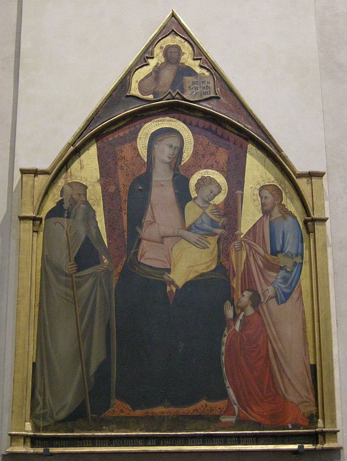 1375-98 Giovanni_di_bartolomeo_cristiani,_madonna_in_trono,_santi_e_un_donatore Chiesa di Sant'Ambrogio a Firenze