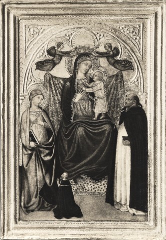 1380 - 1422 Taddeo di Bartolo, Madonna con Bambino, santa martire, san Domenico e donatore Collezione P. Bottenwieser, Berlino