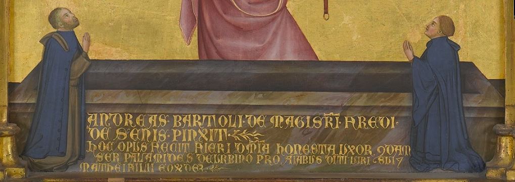 1390 Andrea Di Bartolo - Assunzione della Vergine con San Tommaso e due donatori - - Virginia Museum of Fine Arts, Richmond detail