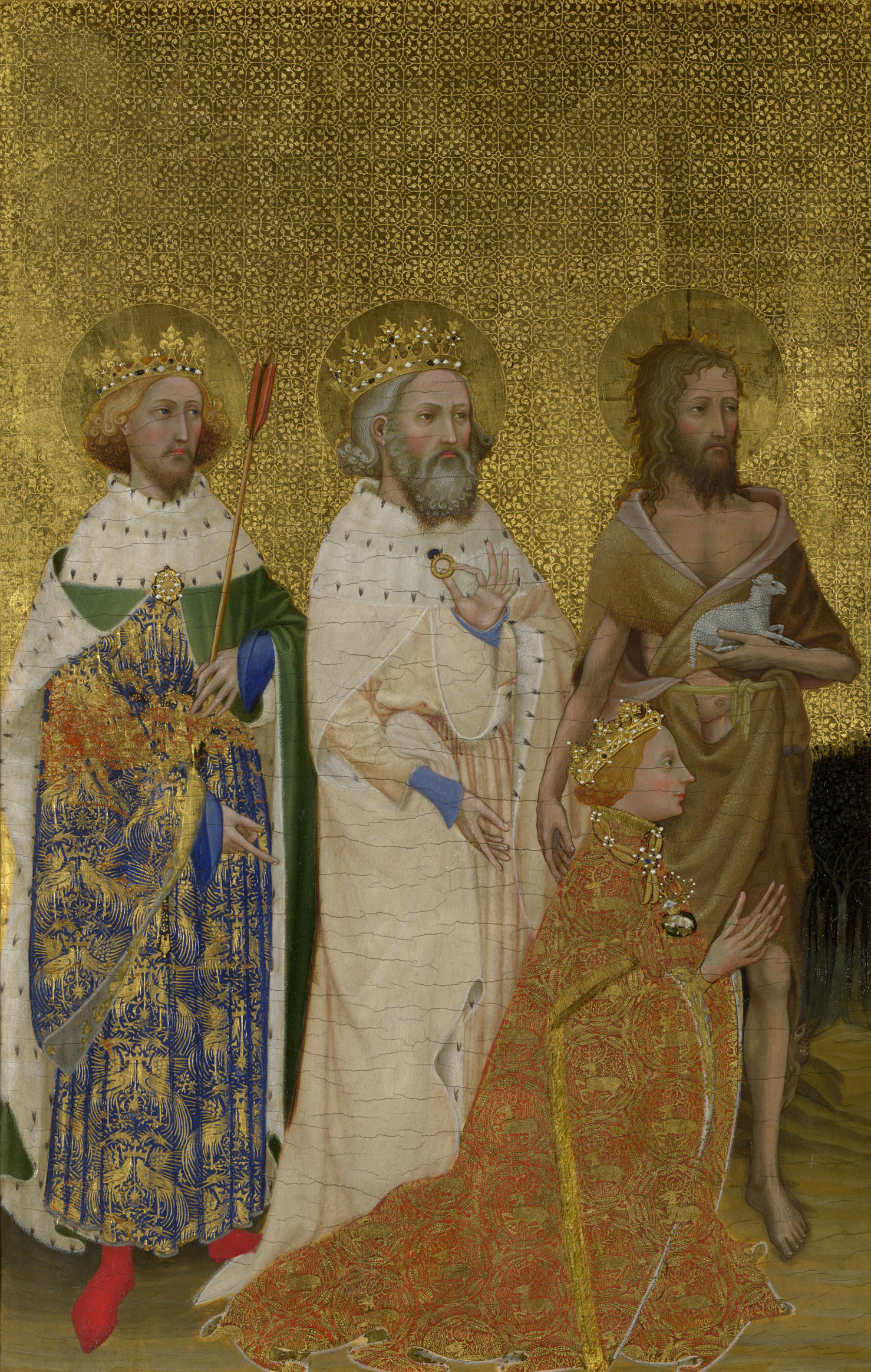 1395–99 Wilton_diptych;_left-hand_panel