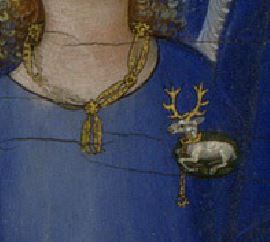 1395–99 Wilton_diptych;_right-hand_panel detail