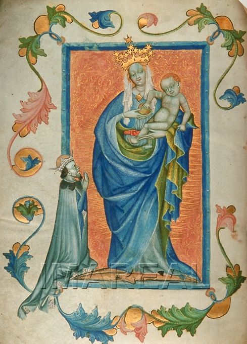 1410-20 Duc Ernst d'Autriche, Aurhaym Heinrich Predication de St Augustin Osterreichische Nationalbibliothek cod. s. n. 89 fol. 1v