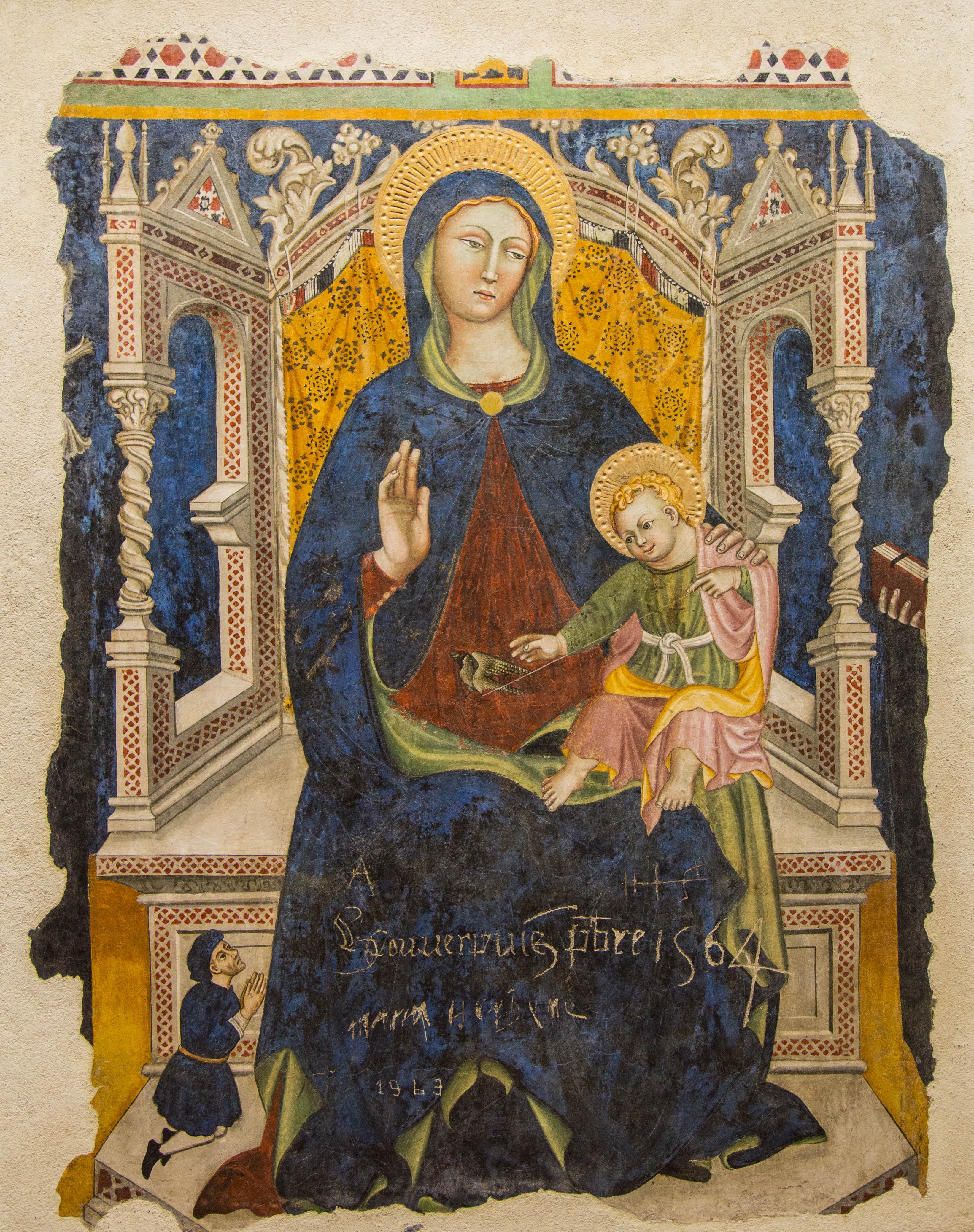 1440-60 Francesco d'Antonio da Viterbo, Madonna del cardellino Museo Civico, Viterbo église Santa Maria in Gradi
