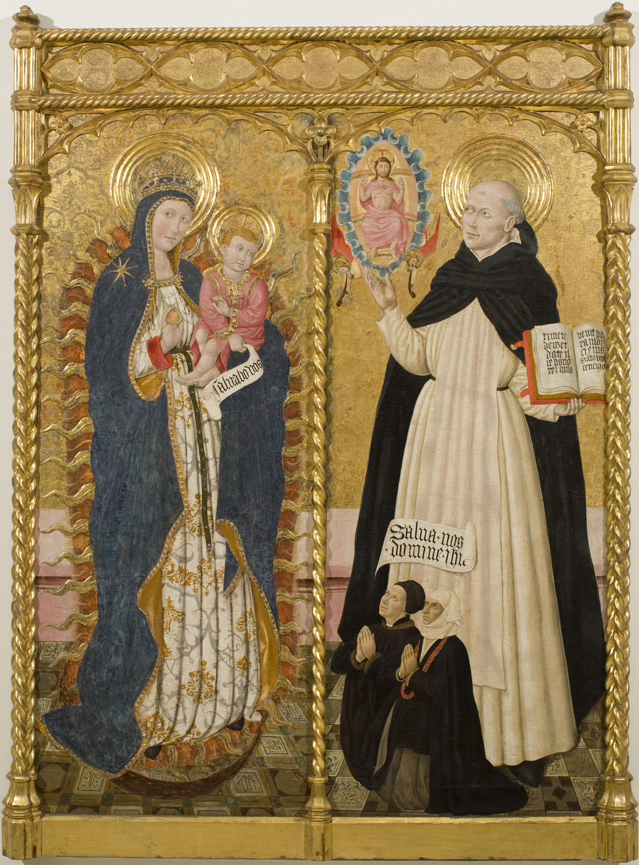 1459 Pedro García de Benabarre Saint Vincent Ferrer with two Donors museu nacional d'art de Catalunya Barcelone