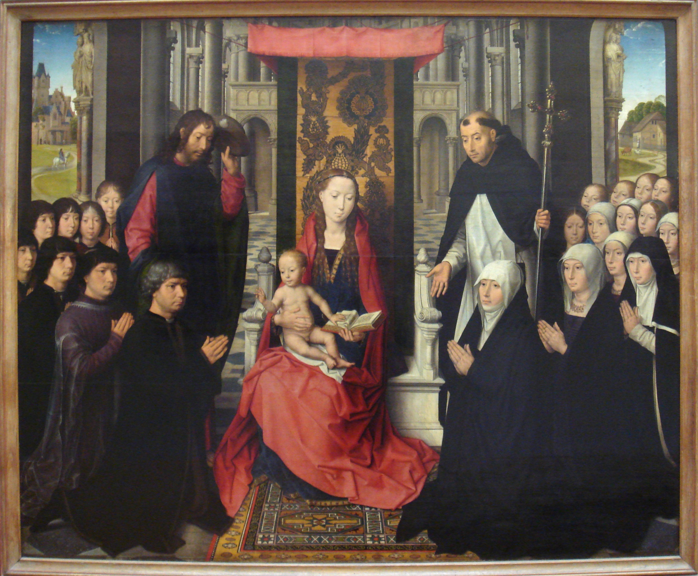 1488-1490 Memling St. James and St. Dominic the Virgin of Jacques Floreins Louvre Paris