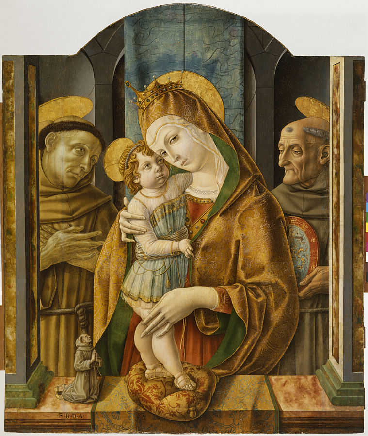 1490 ca Crivelli,Virgin and Child with Saints and Donor, Walters Art Museum, Baltimore