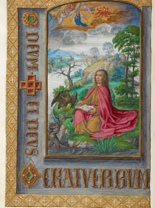 1500 ca Livre d’Heures de Jeanne I de Castille. Saint Jean à Patmos BL Add. Ms. 35313 f 10v