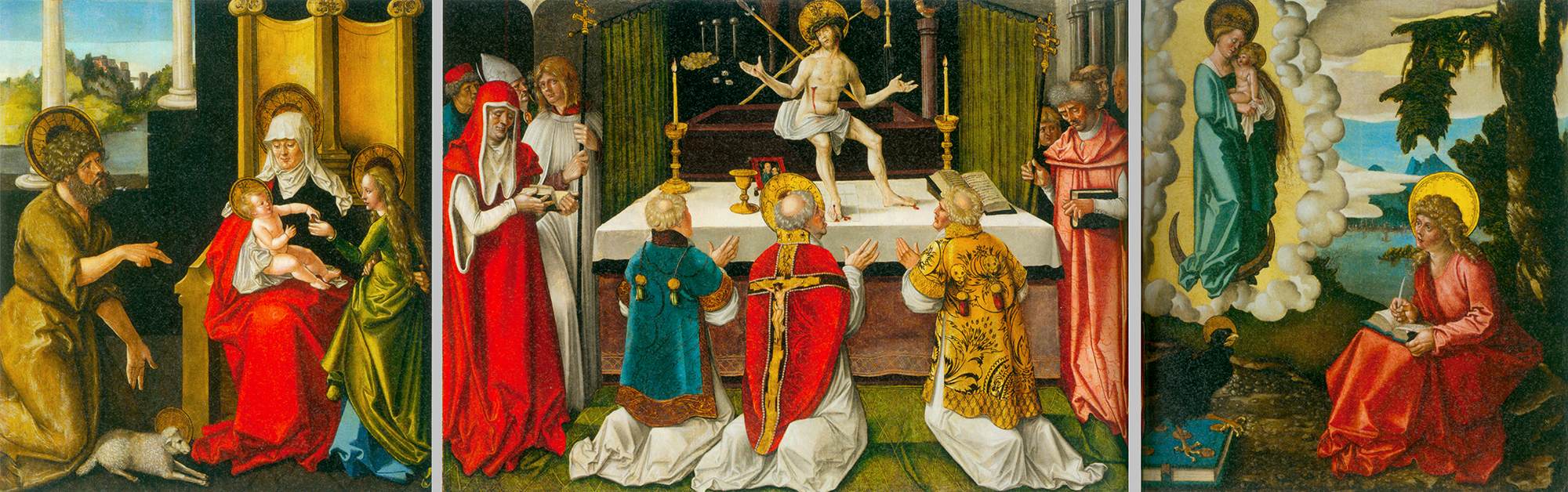 1511 ca _Baldung_Mass of St Gregory triptych reconstruction