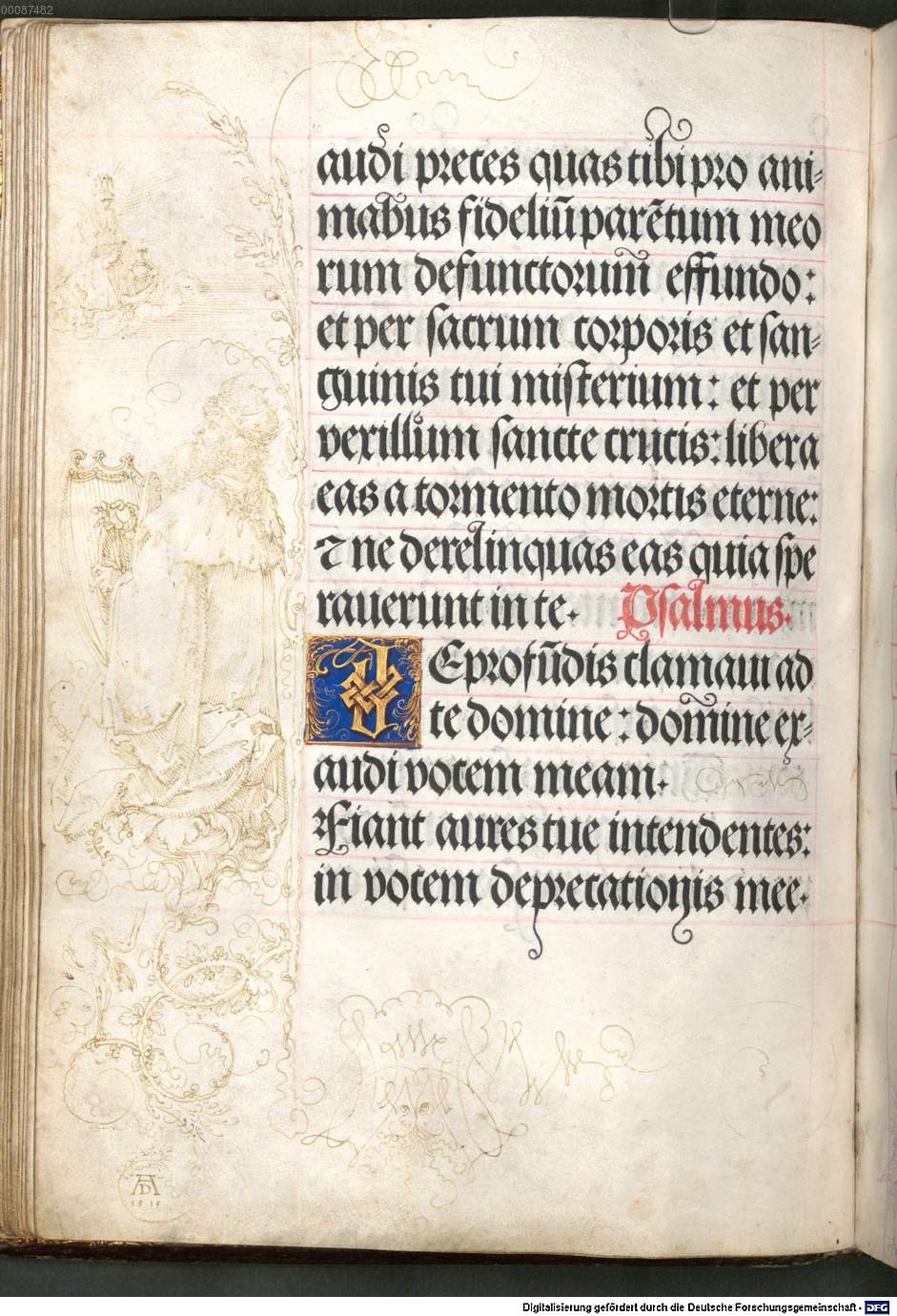 1515 Durer Vision David Livre de prieres de l'Empereur Maximilien I, Munich, Bayerische Staatsbibliothek, 2 L.impr.membr. 64, fol. 16v