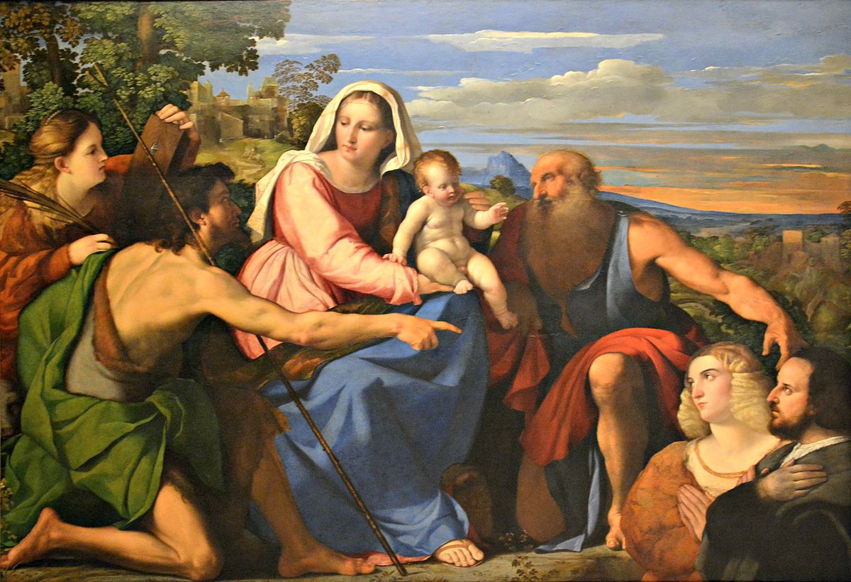 1525 Sacra_Conversazione_con_donatori,_Jacopo_Palma_il_Vecchio_Museo di Capodimonte