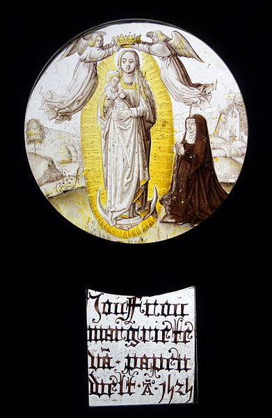 1525,_ Madonna_Immaculata_with_donor,_c._stained_glass_-_Museum_M_-_Leuven,_Belgium_-_DSC05000