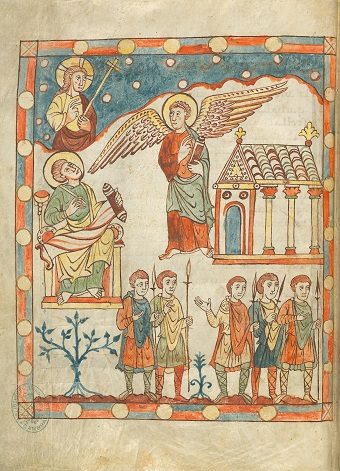 880-900 Apocalypse de Cambrai, BM Cambrai, Ms. 386 fol 6v Laodicee
