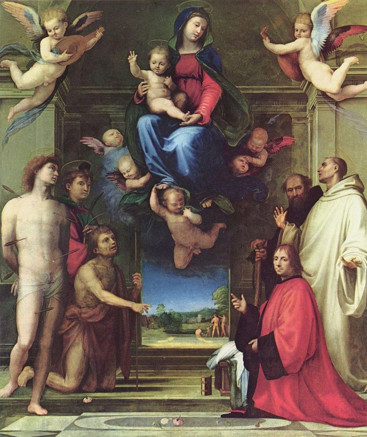 SVDS 1511-12 Fra_Bartolomeo_Maria mit Heiligen und dem Stifter Ferry Carondelet Besancon Cathedrale