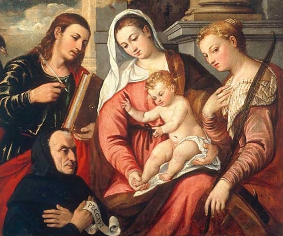 _SVDS 1535-65 Polidoro_da_Lanciano_-Johannes_dem_Evangelisten,Katharina_Stifter, Santa Maria dei Servi Venise