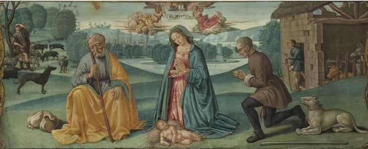 The Adoration of the Shepherds with Filippo Strozzi (predella of the Lecceto Altarpiece), 1487-1488 Bojmans van Beuningen