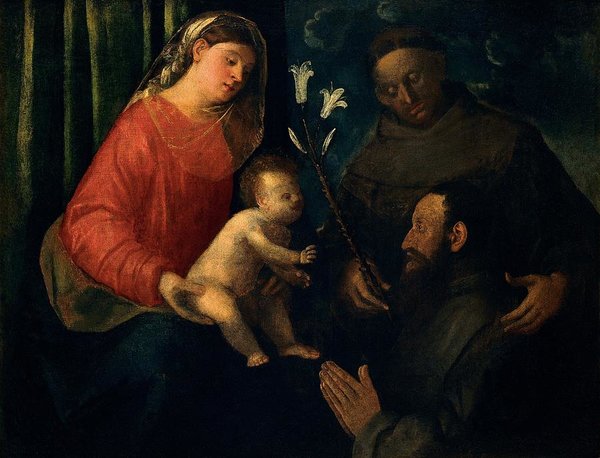 VDS 1530-40 Busi Giovanni, Madonna con Bambino, sant'Antonio da Padova e donatore Chiesa di S. Francesco, Rovigo