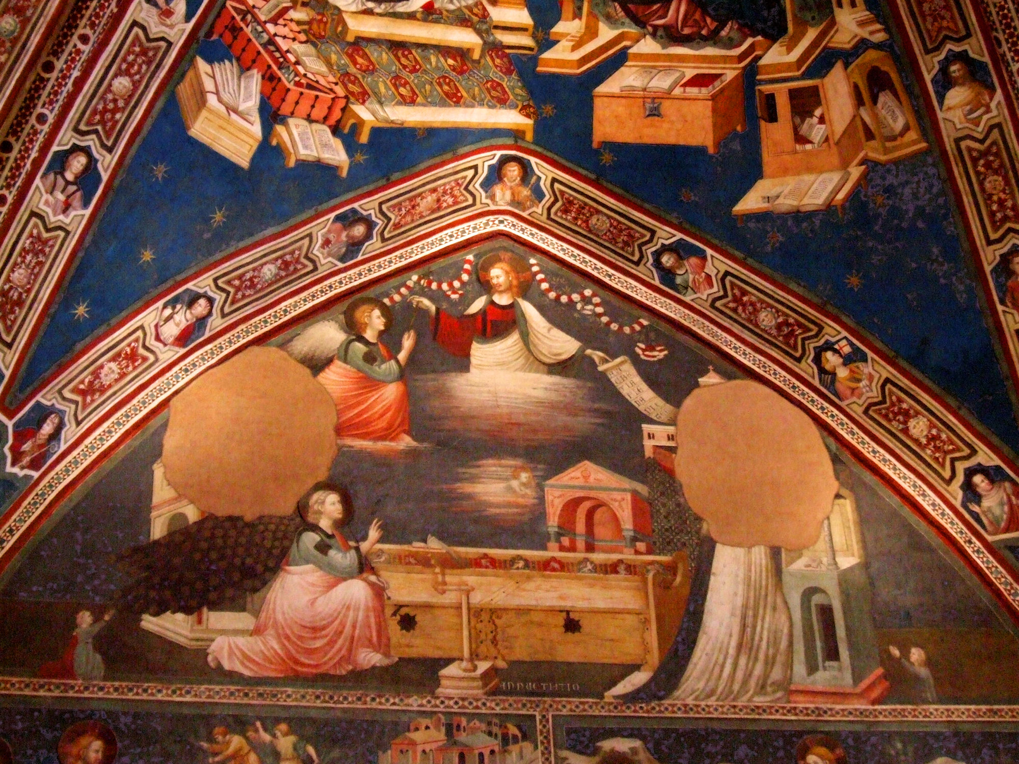 1320-25 Pietro e giuliano da rimini Annonciation Basilica_di_San_Nicola_Cappellone Tolentino_