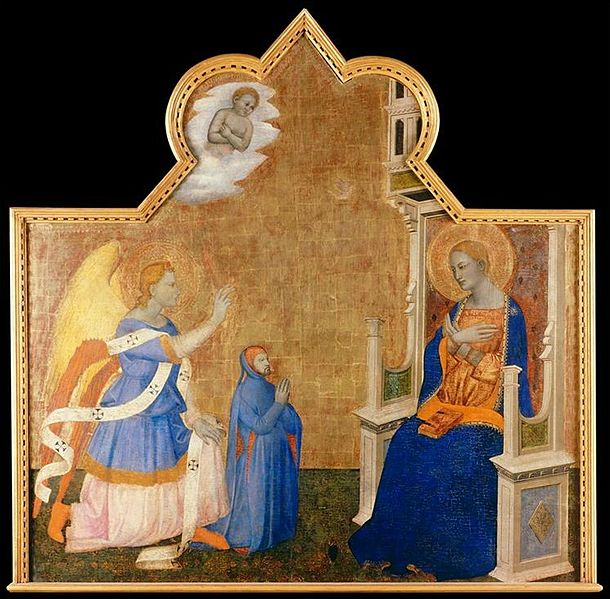 1375-80 Jacopo_di_Cione_-_Anunciacion_con_mecenas Museo de Arte de Ponce