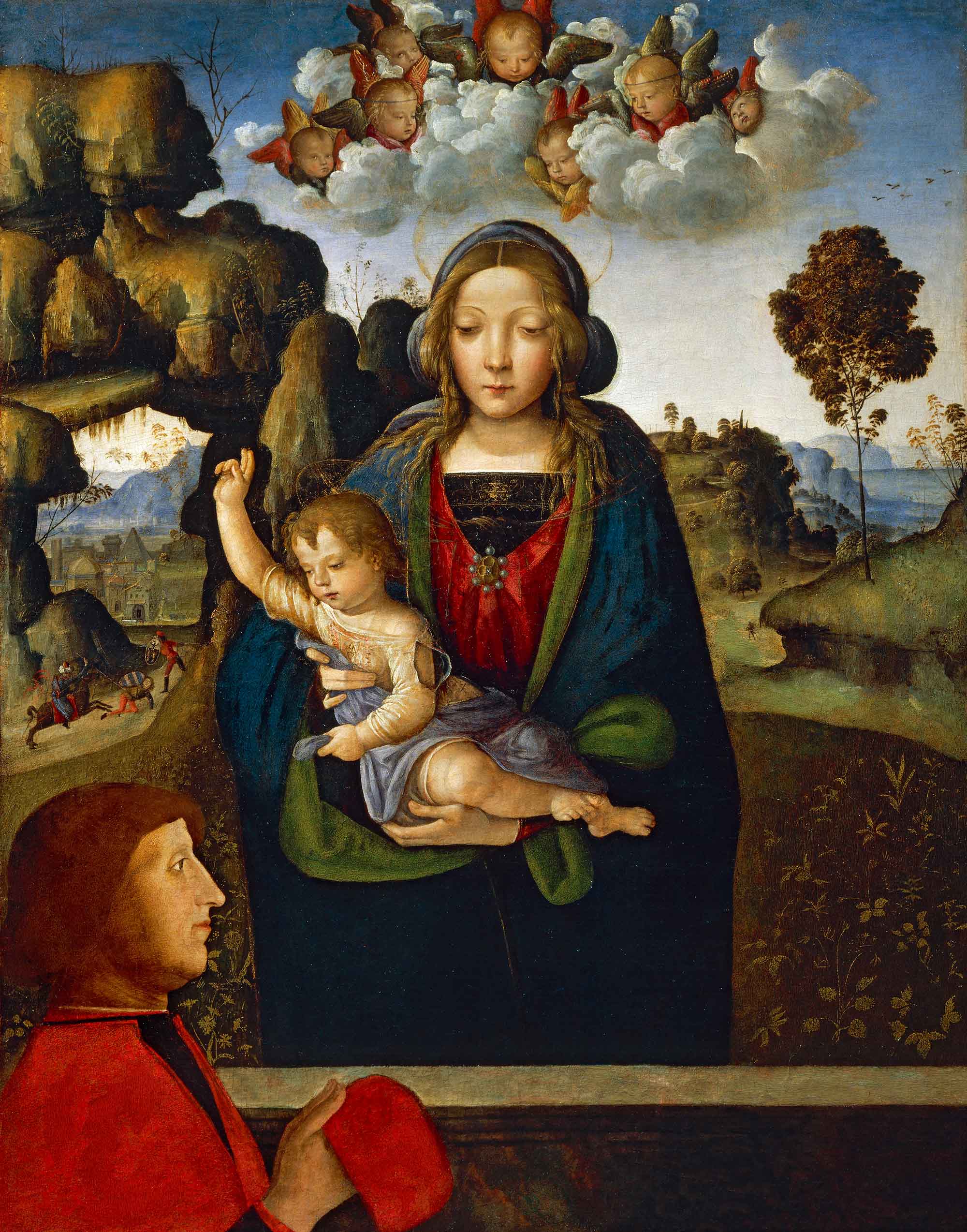 1470 - 1513 Pinturicchio, Madonna con Bambino e donatore Pinacoteca Ambrosiana, Milano