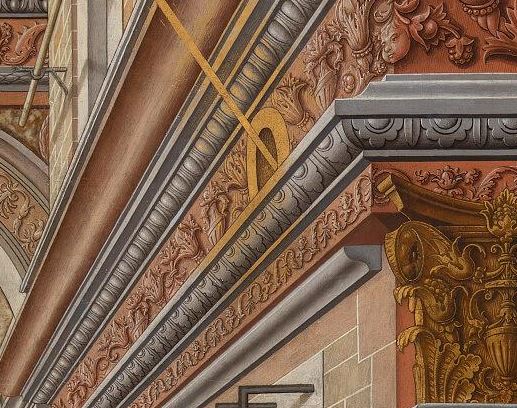 1486 Annonciation avec St Emidius Crivelli, National Gallery, Londres detail trou