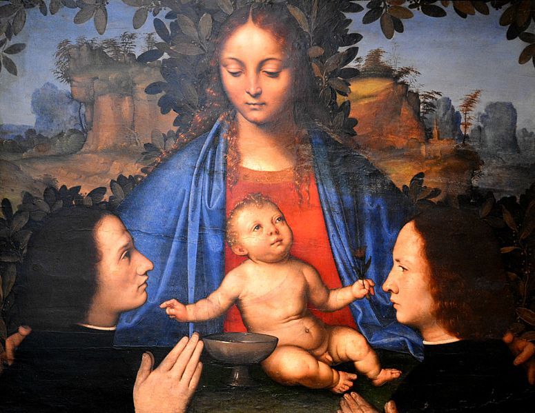 1490 - 1524 Giovanni Agostino da Lodi Madonna con Bambino e devoti, Museo nazionale di Capodimonte