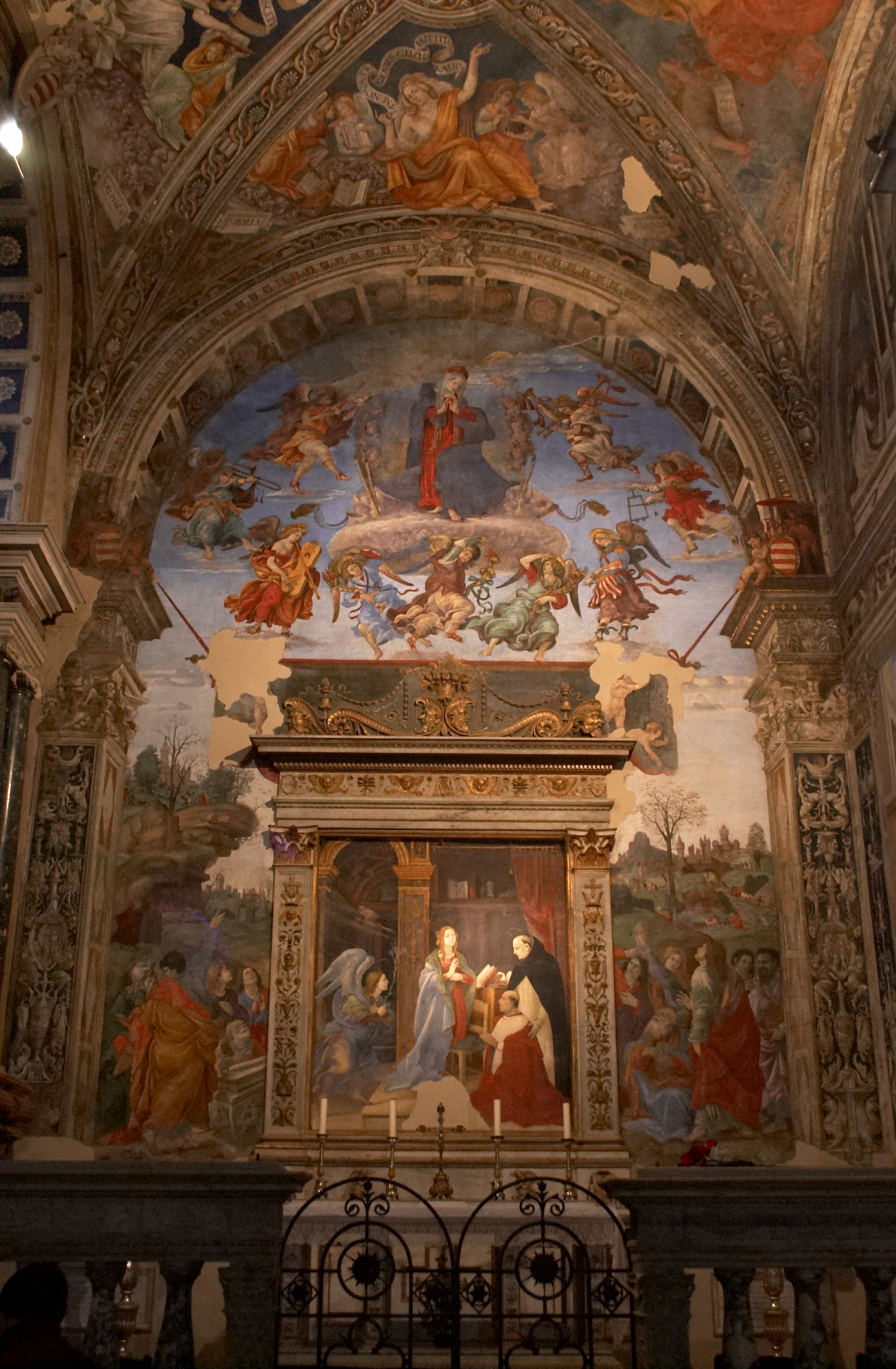 1493 filippino-lippi Carafa Chapel Santa Maria sopra Minerva ensemble