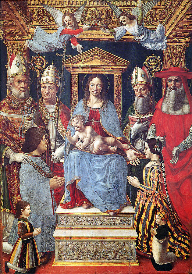 1494-95 Maitre de la Pala Sforzesca Pala_sforzesca Brera Milan