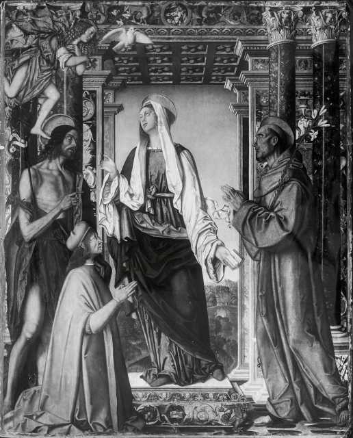 1509 Zaganelli Francesco, Annunciazione con san Giovanni Battista, sant Antonio da Padova e committente detruite en mai 1945