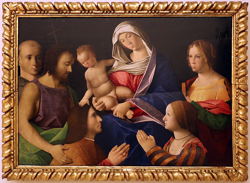 1510 ca Vincenzo Catena_Madonna and Child with Saints and Donors Galleria e Museo Estense Modena