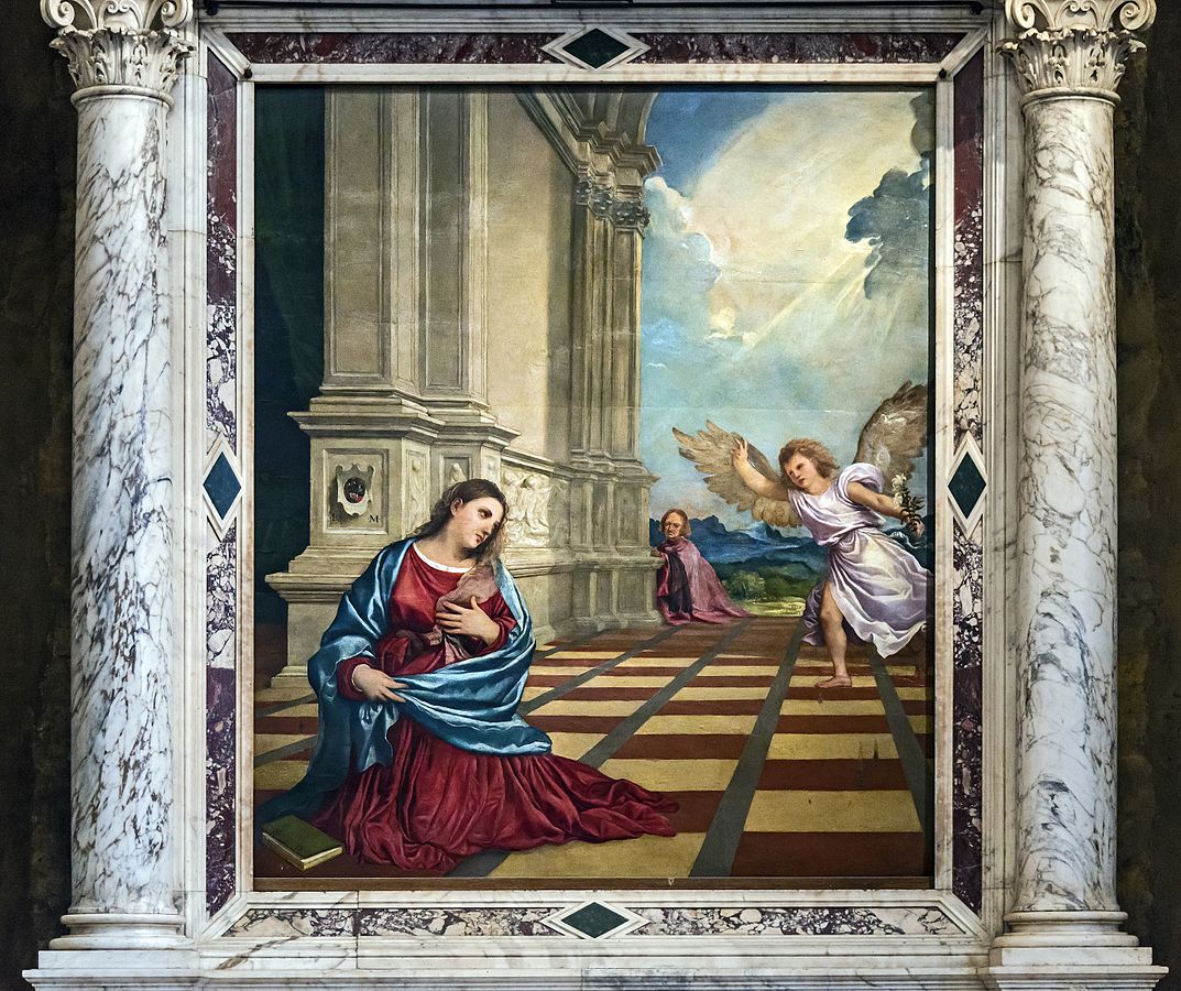 1519 Titien Duomo_(Treviso)_-_Interior_-_Annunciation