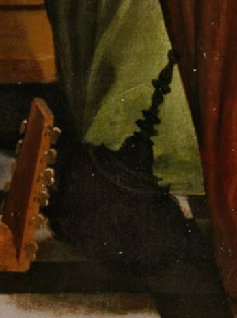1552 Lanino, Bernardino Madonna and Child Enthroned with Saints and Donors, North Carolina Museum of Art, Raleigh, USA detail bourse