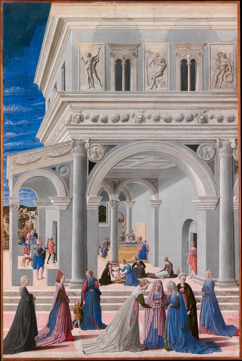Fra Carnevale 1467 La naissance de la Vierge MET