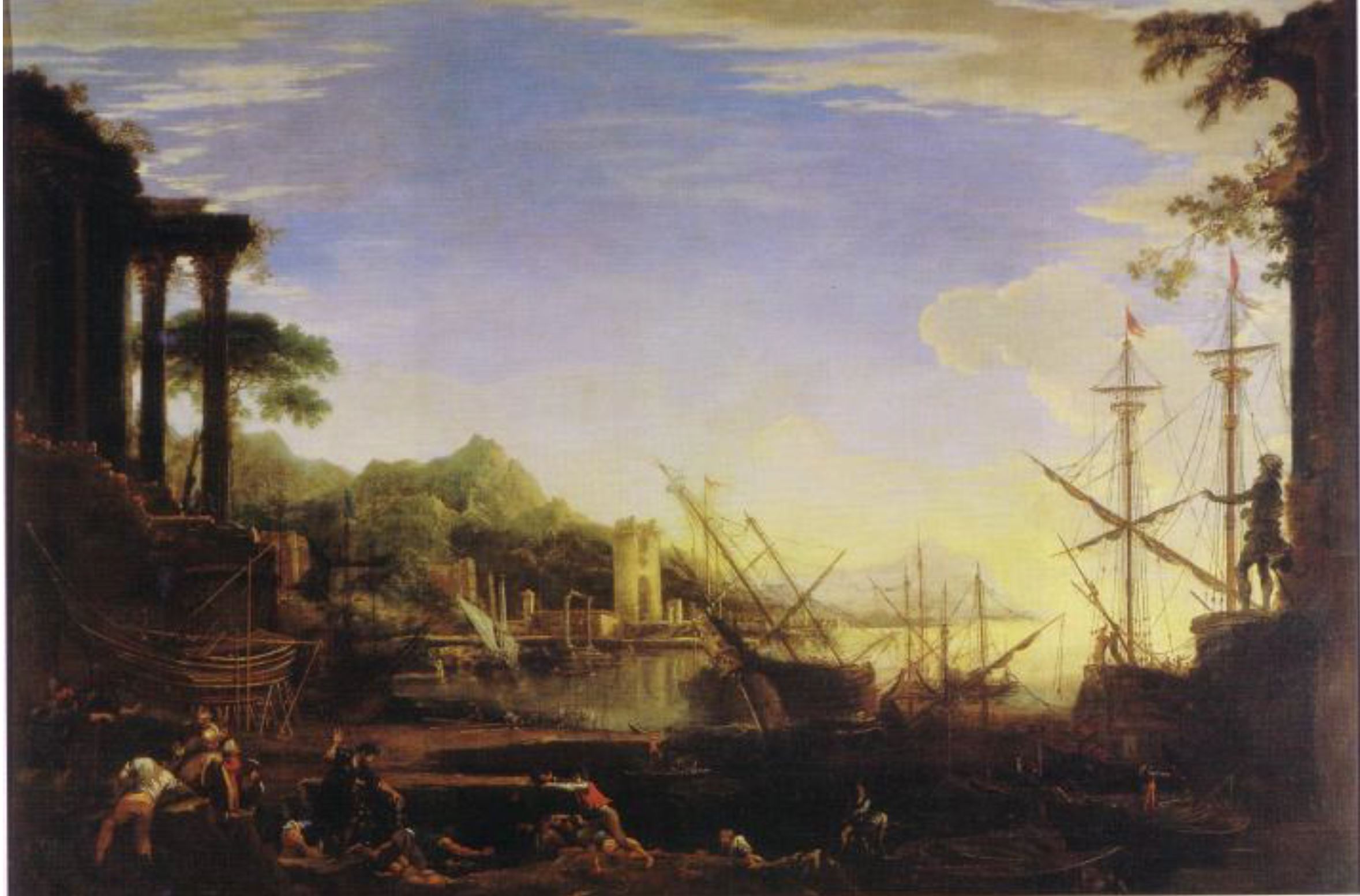 Rosa 1641-43 Le philosophe Crates jetant un denier dans la mer Collection privee