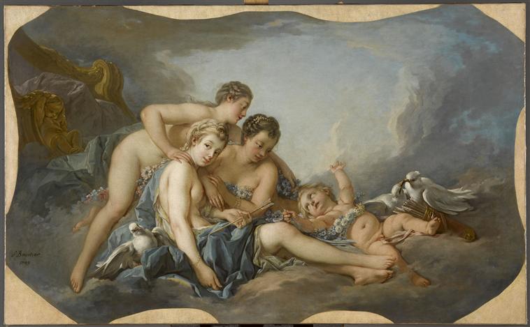 Boucher 1749_ Venus_desarme_l'amour Louvre