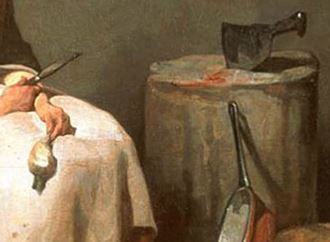Chardin A la ratisseuse de navets 1738 Washington, National Gallery of Art,billot