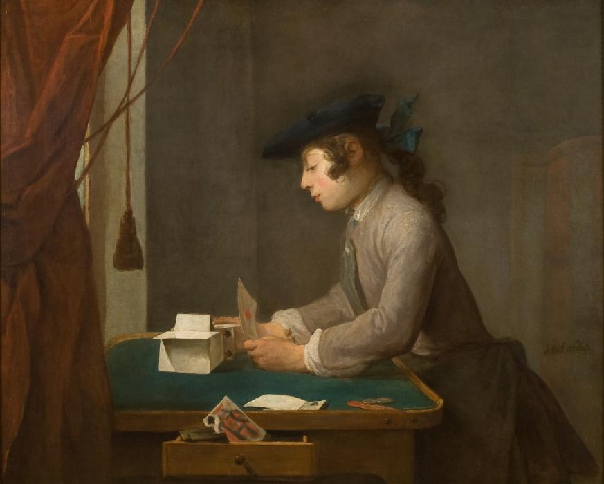 Chardin X Boy Building a House of Cards 1735, The National Trust, Waddesdon Manor