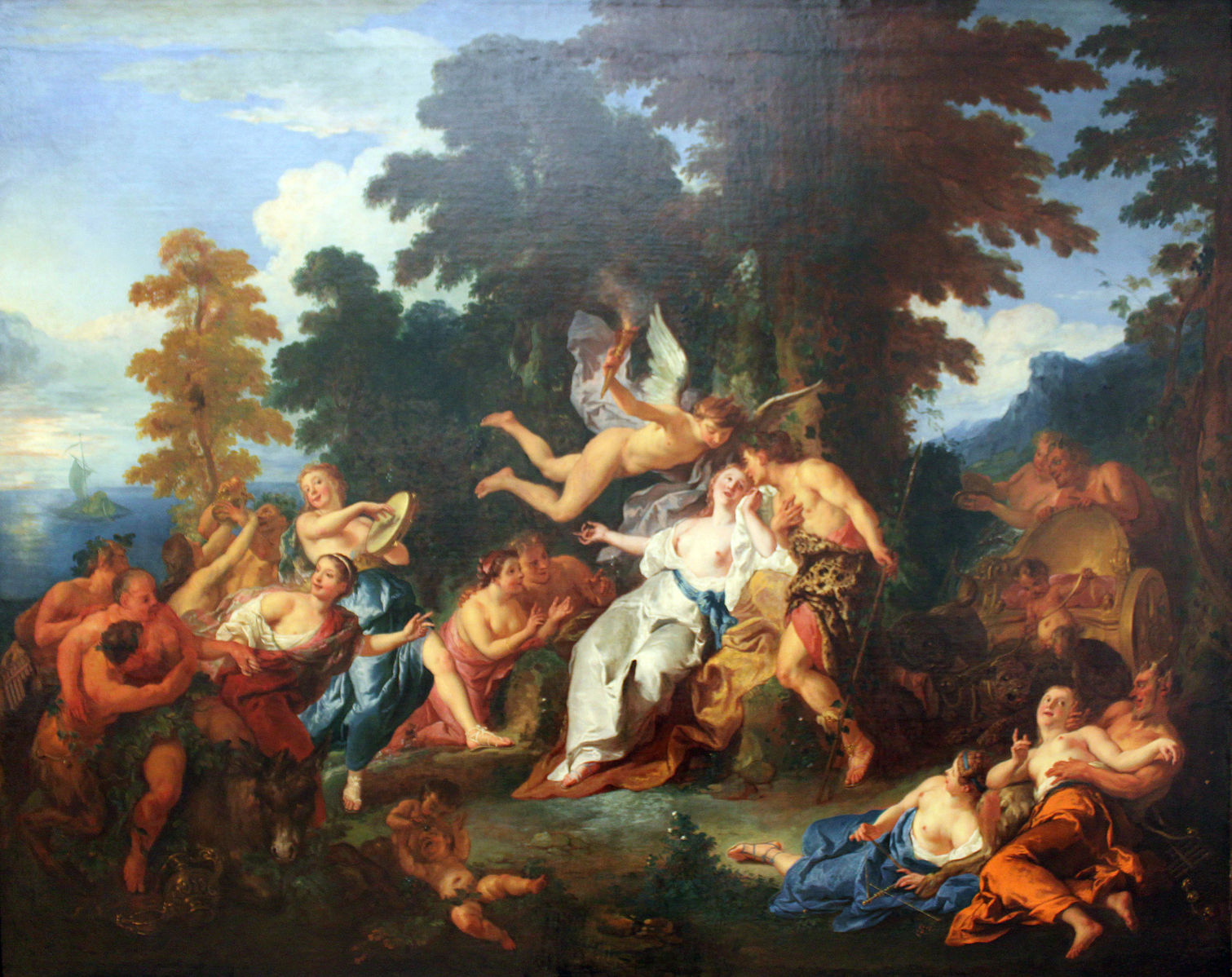 De Troy 1717 Bacchus recueillant Ariane dans l'île de Naxos Gemaldegalerie Berlin