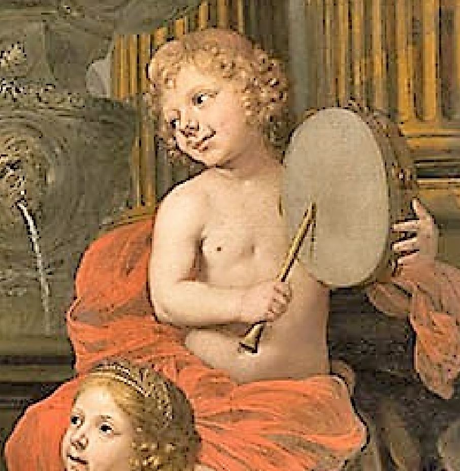 Lairesse 1668 ca Le printemps de la vie Museo Nacional de Bellas Artes La Havane detail tambourin