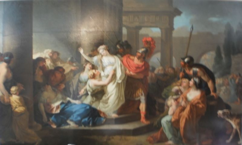 Menageot 1777 Le Sacrifice de Polyxene, les adieux de Polyxene à Hecube. Musee dese BA Chartres
