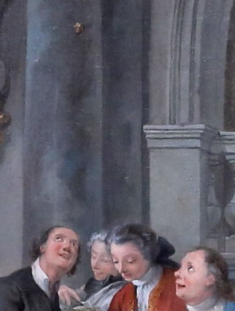 de Troy 1735 Le dejeuner d'huitres Musee Conde Chantilly photo J L Mazieres detail bouchon