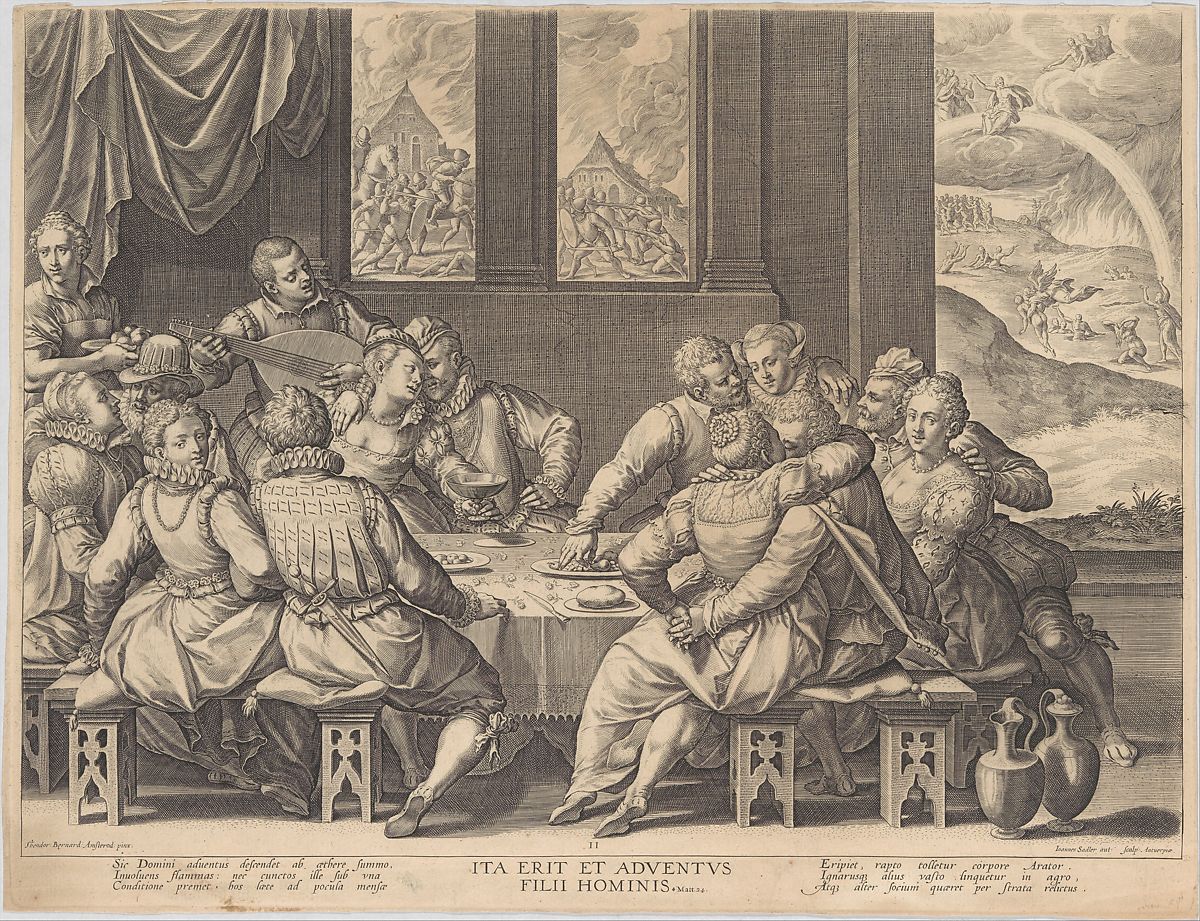 Barends Dirck grav Johann Sadeler 1568–1600 Mankind Awaiting the Last Judgement,Matt 24