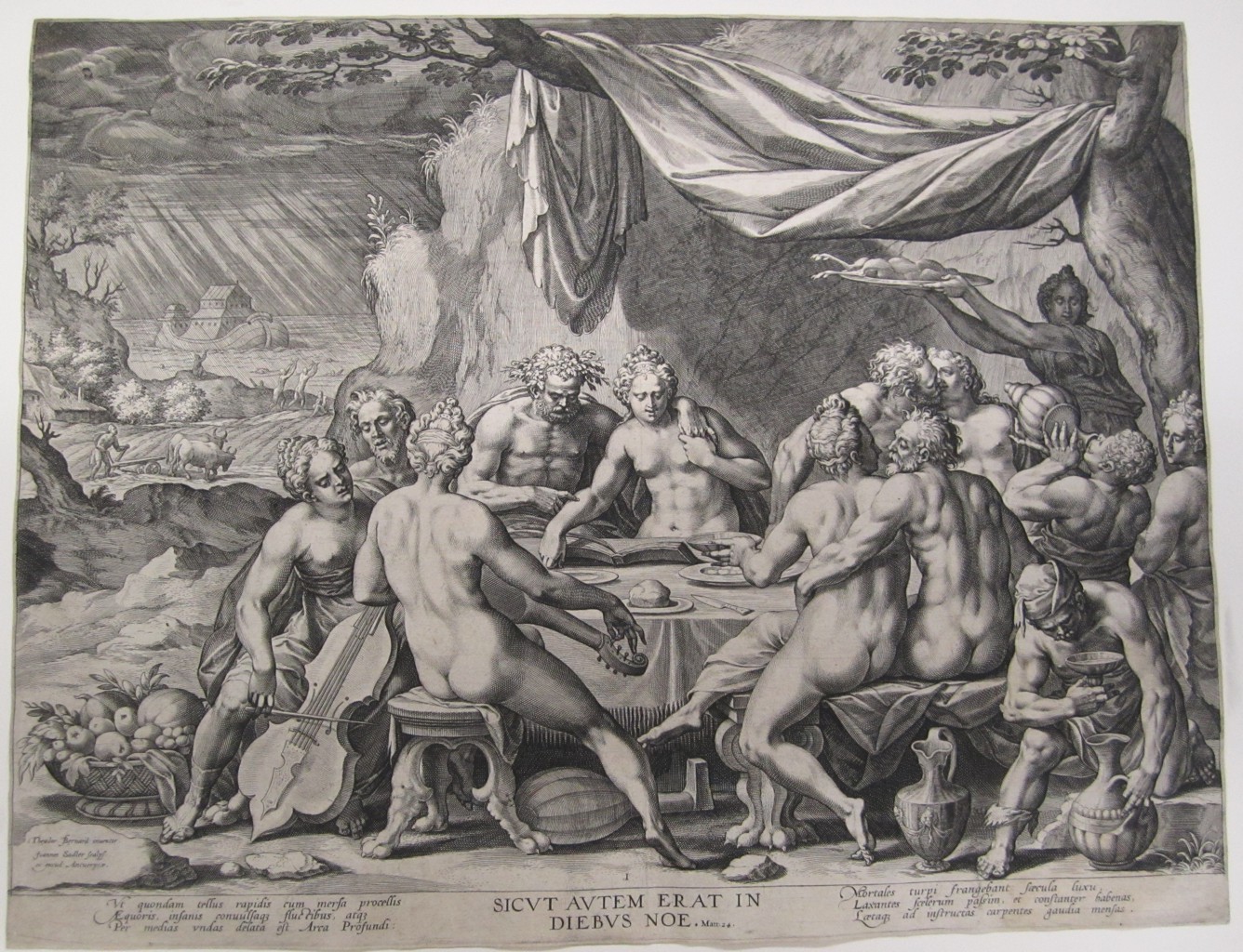 Barends Dirck grav Johann Sadeler 1568–1600 Mankind before the flow,Matt 24