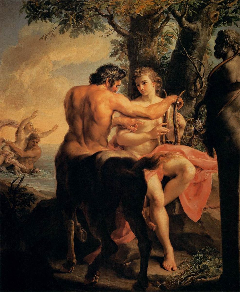 Batoni Pompeo 1745 Achille eduque par Chiron Galleria_degli_Uffizi,_Florence