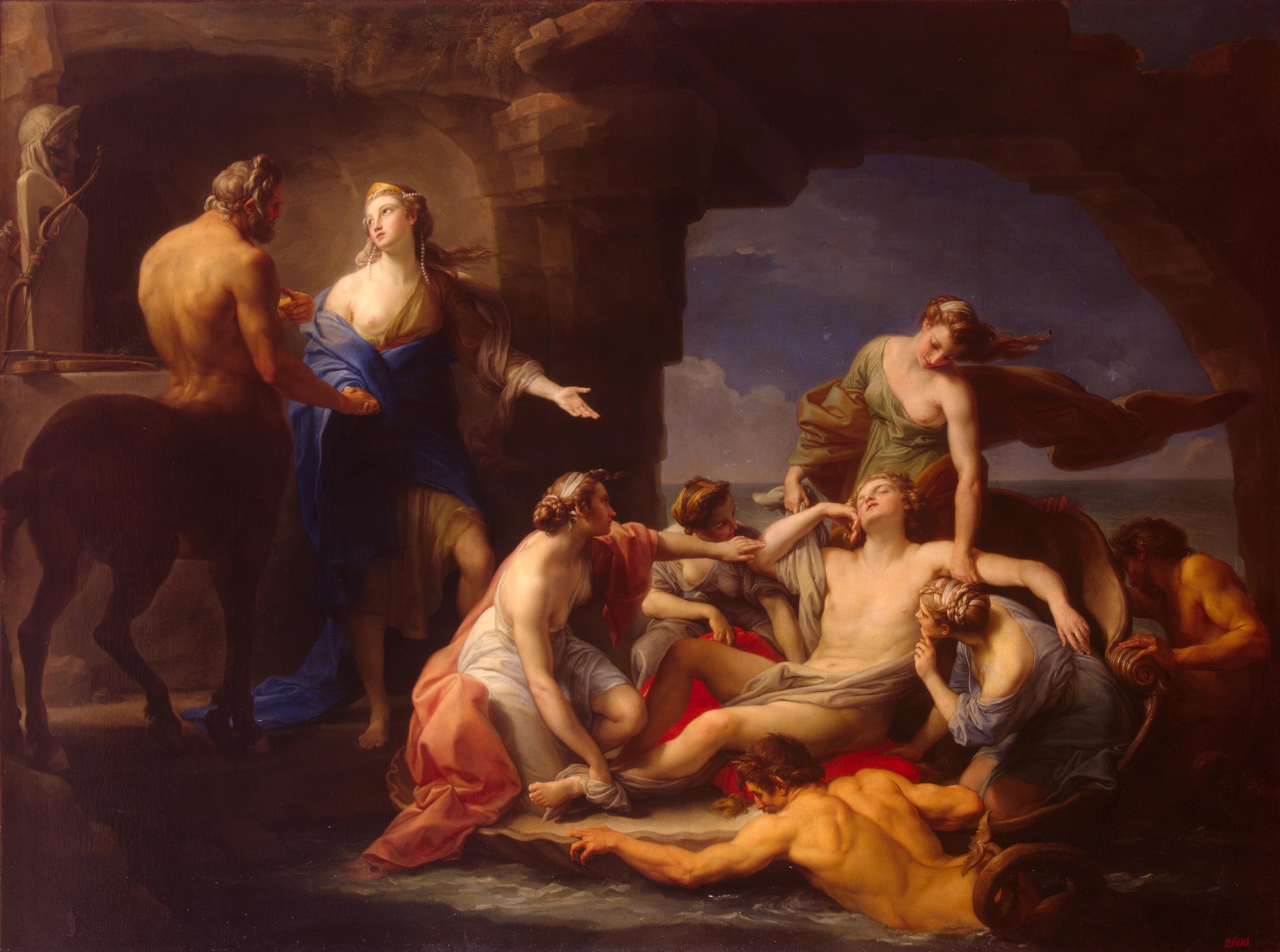 Batoni Pompeo 1768-70 Thetis Takes Achilles from the Centaur Chiron Ermitage Saint Petersbourg