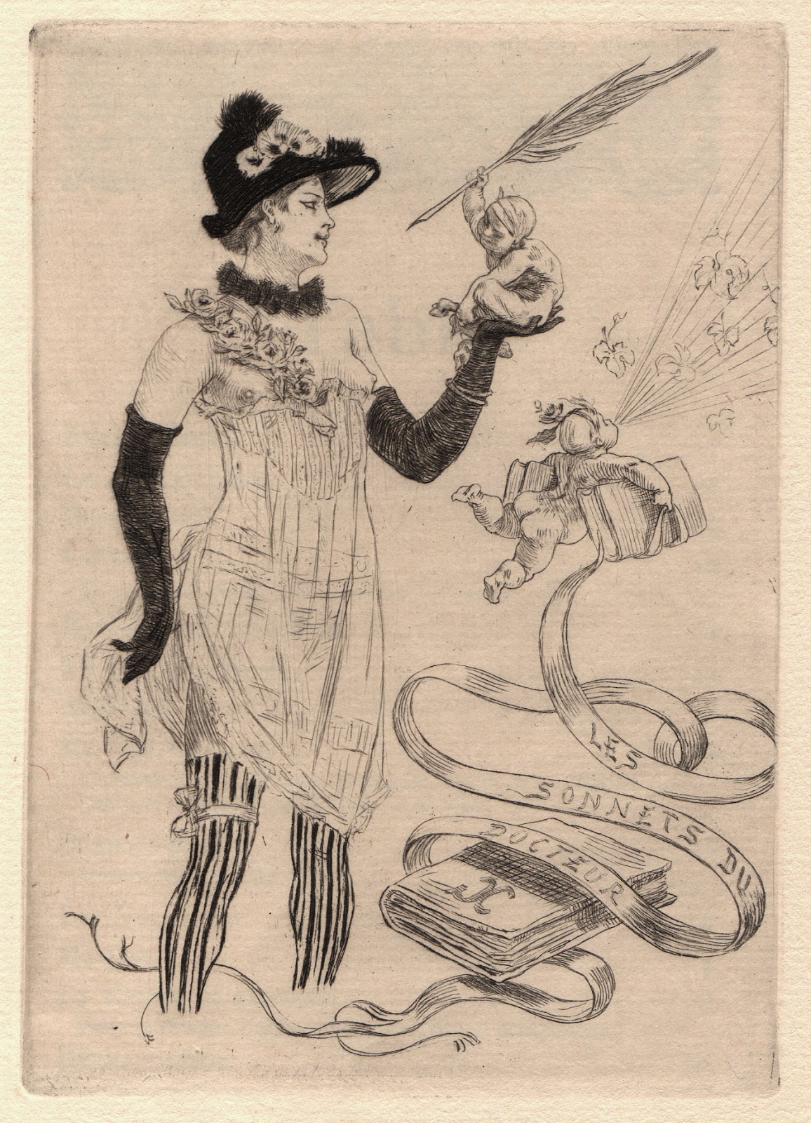 Gravure pour Les Sonnets du Docteur, de Georges Camuset, Rops, 1884